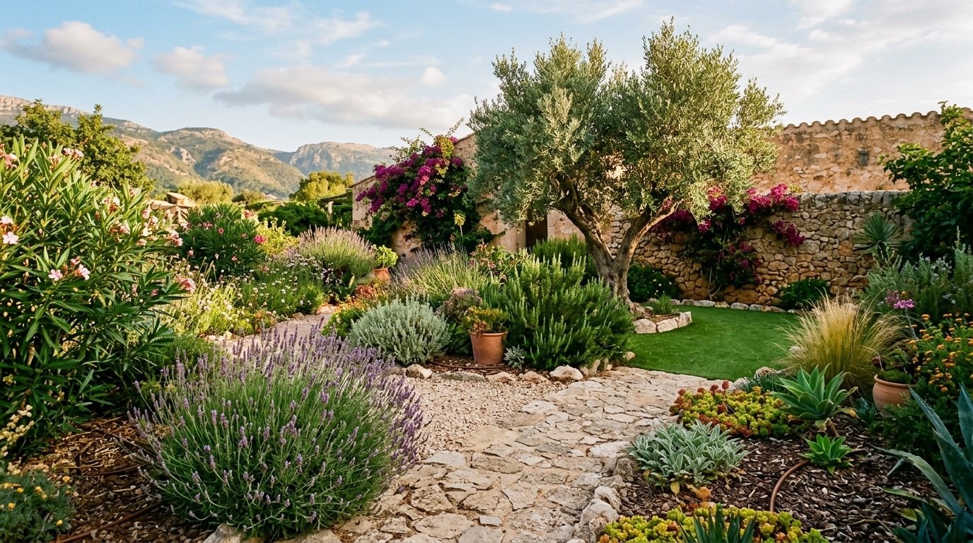 Lee más sobre el artículo Cómo Diseñar un Jardín Mediterráneo de Bajo Mantenimiento en Mallorca